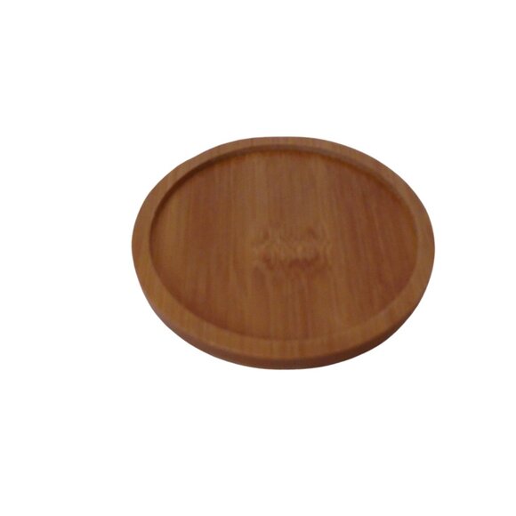 Succulent Pots 3 in Mandala Boho Multicolor Ceramic with Bamboo Trays 2 Pcs Set - Picture 7 of 7